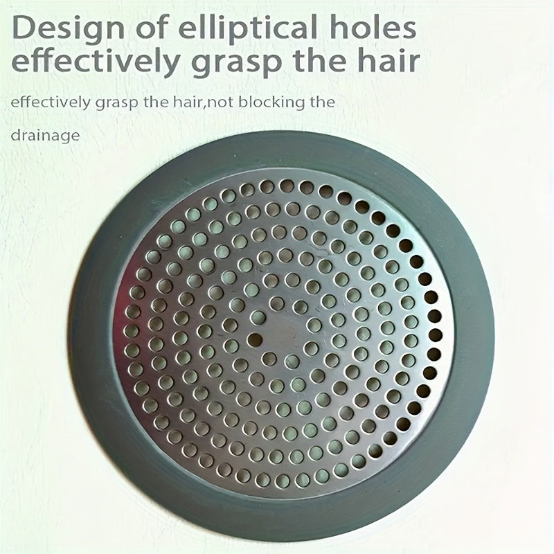 1pc 304 Stainless Steel & Shower Drain Cover with Hair Catcher - Circular Floor Drain Filter for Bathtub, Sink, Bathroom, Kitchen - Rust-, Easy-Clean Multi-Purpose Drain Protector, Clog Prevention | Polished Finish | Mesh Top, Drain Hair Catcher