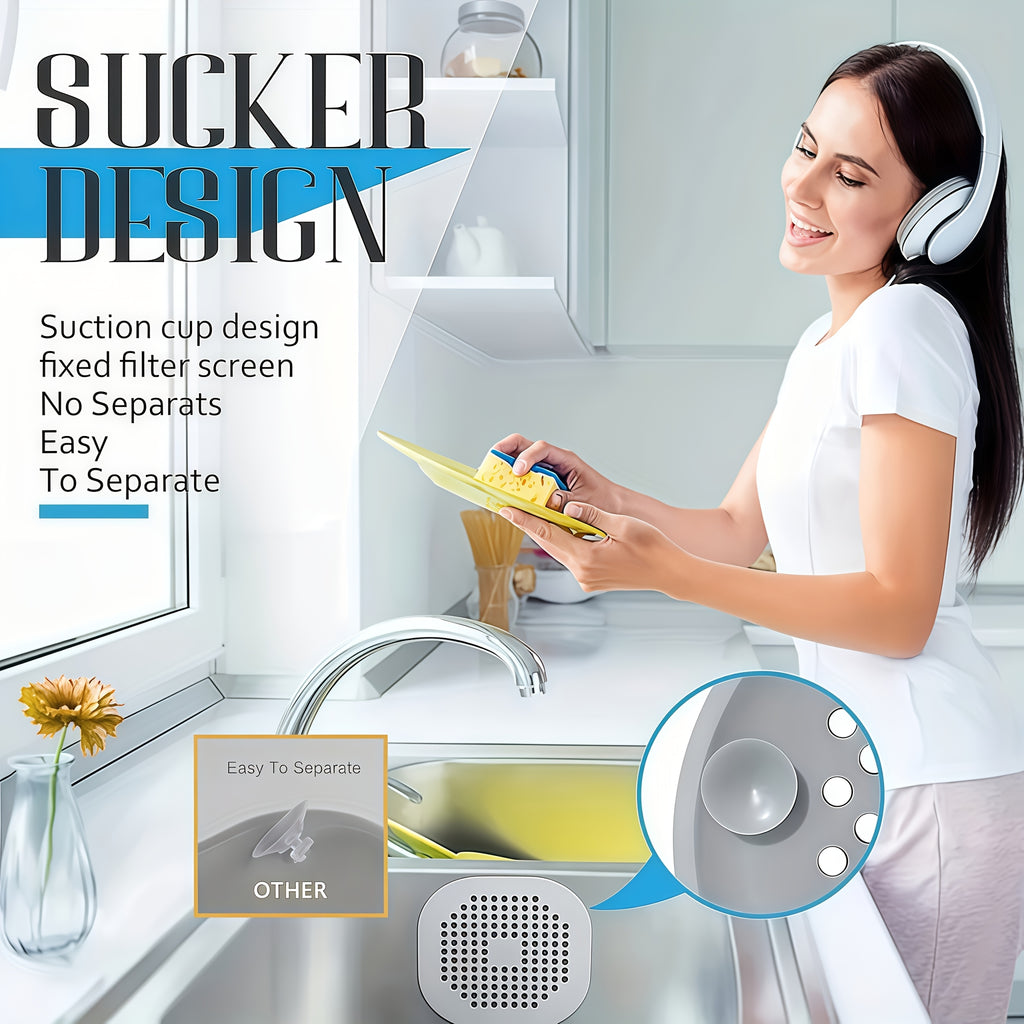 4-Pack Anti-Clogging Drain Strainers, Bathtub Shower Floor Drain Covers, Suitable for Kitchen, Bathroom Sink, Floor Drains, And More, Preventing Pipe Blockage, Essential Home Good, No Power Required, Perfect Gift for Christmas, Halloween