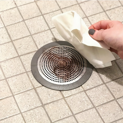 1pc 304 Stainless Steel & Shower Drain Cover with Hair Catcher - Circular Floor Drain Filter for Bathtub, Sink, Bathroom, Kitchen - Rust-, Easy-Clean Multi-Purpose Drain Protector, Clog Prevention | Polished Finish | Mesh Top, Drain Hair Catcher