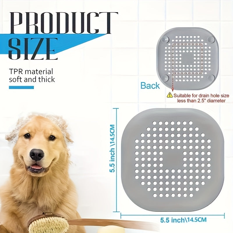 3-Pack Silicone Drain Strainer Set, Plastic Sink and Bathtub Drain Filter with Hair Catcher, Plug, and Stopper, Versatile Bathroom Accessories for Home and Garden Use