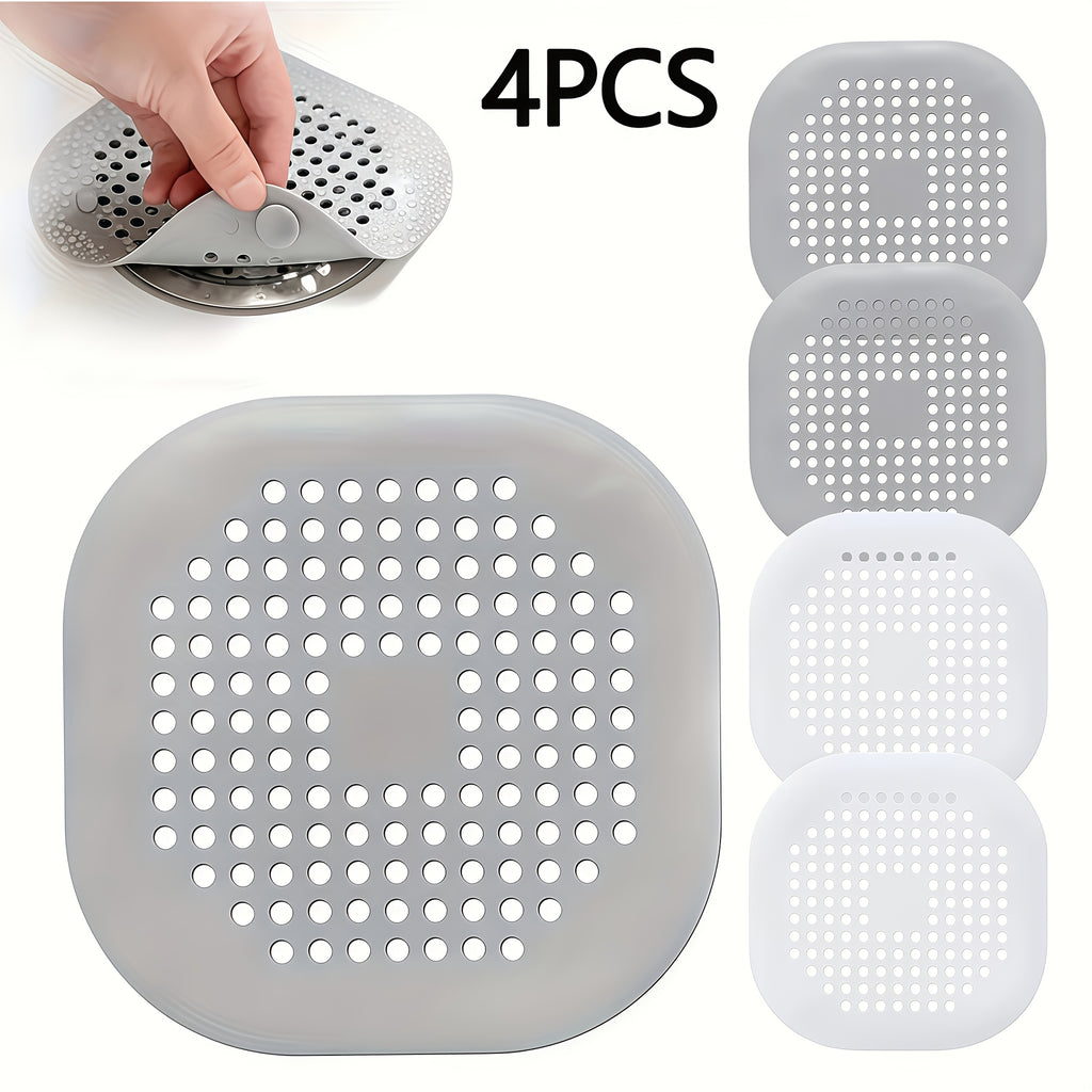 4-Pack Anti-Clogging Drain Strainers, Bathtub Shower Floor Drain Covers, Suitable for Kitchen, Bathroom Sink, Floor Drains, And More, Preventing Pipe Blockage, Essential Home Good, No Power Required, Perfect Gift for Christmas, Halloween