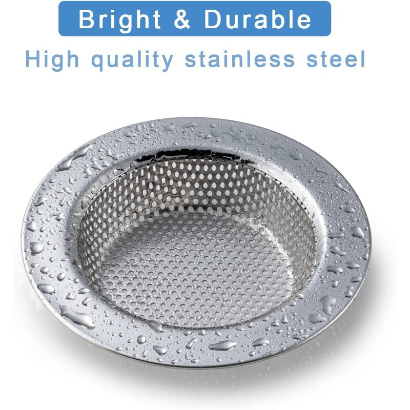 2 Pcs Sink Strainer for Most Kitchen Sink Drain Basket, Upgraded Double-Layer Safe Design Kitchen Sink Strainer (Outer Diameter 4.3 Inch)
