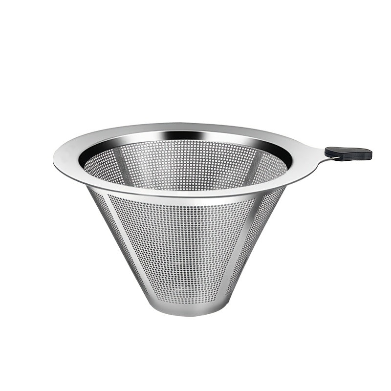 Double-Layer Coffee Filter Mesh for 1-2 Servings, Made of 304 Stainless Steel, Suitable for Hand-Pour Coffee Brewing. This Drip Coffee Pot Eliminates The Need for Paper Filters And Is Easy to Clean And Portable. Its Durable And Stylish Design Featur