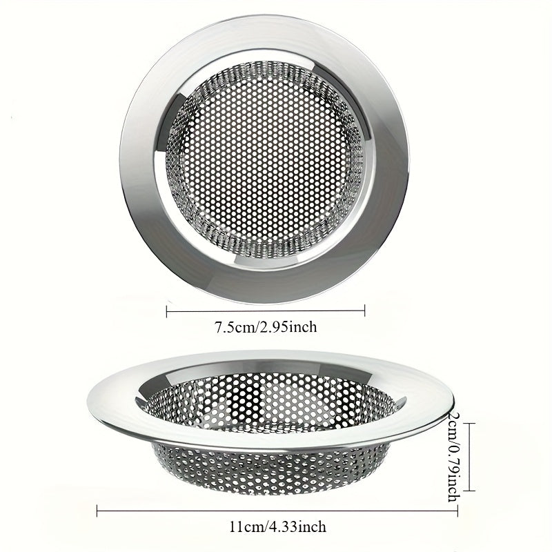 2 Pcs Sink Strainer for Most Kitchen Sink Drain Basket, Upgraded Double-Layer Safe Design Kitchen Sink Strainer (Outer Diameter 4.3 Inch)