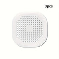 3-Pack Silicone Drain Strainer Set, Plastic Sink and Bathtub Drain Filter with Hair Catcher, Plug, and Stopper, Versatile Bathroom Accessories for Home and Garden Use