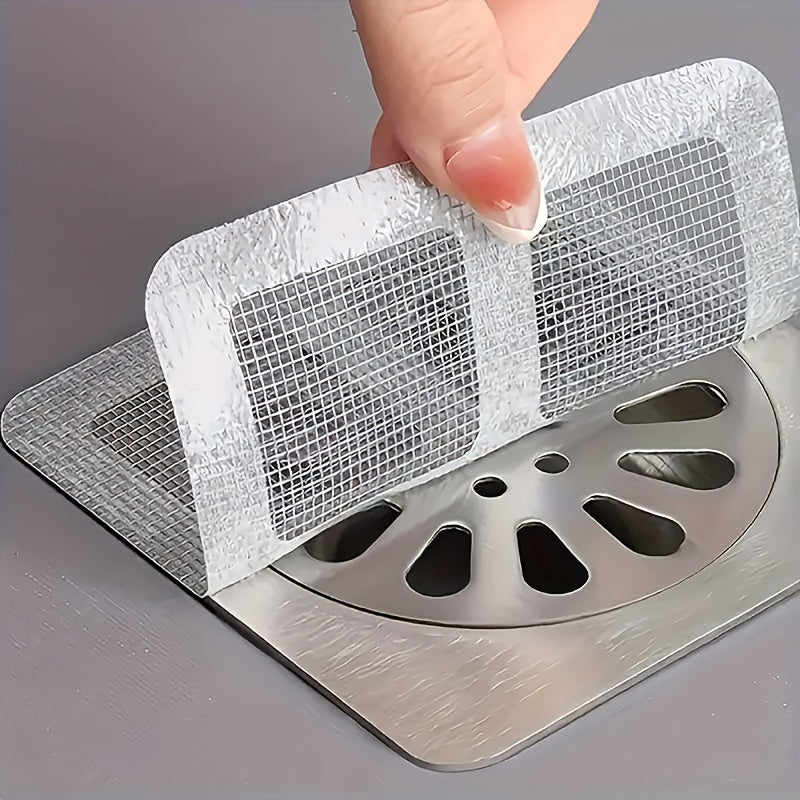 18-Pack Bathroom Hair Filter Net Toilet Drain Filter Kitchen Anti-Clogging Anti-Insect Self-Adhesive Floor Drain Sticker